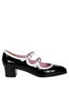 Carel Mary Jane00 Block Heel Round Toe In Black