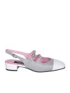 Carel Bicolor Dual Mary Jane Slingback Pumps In Grey
