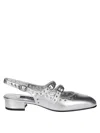 Carel Silver Low-heeled Mary Jane 05 Shoes In Silver
