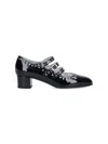 Carel Ladies Black Patent Eyelet Leather Mary Jane In Black