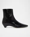 Carel Monica Patent Leather Ankle Boots In Black
