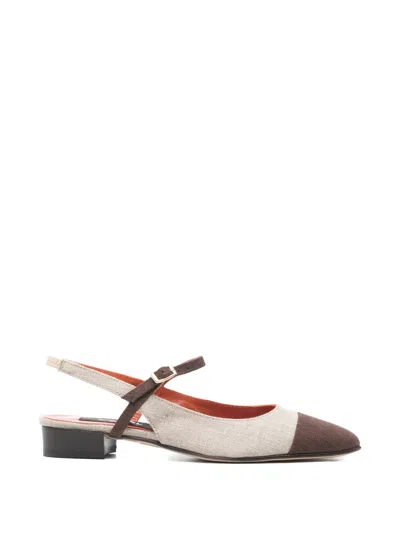 Carel Oceano Slingback Ballets In Brown