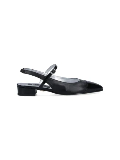 Carel Oceano" Slingback Mules - Black