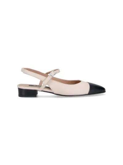 Carel "oceano" Slingback Mules – Beige