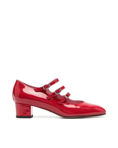 CAREL PARIS 1952 MARY JANE KINA DÉCOLLETÉ IN RED PATENT LEATHER