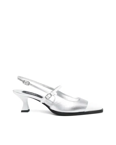 Carel Paris 1952 Slingback Cecile Argento/bianco In 332785
