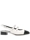 Carel Paris Abricot 35 Leather Slingback Pumps In White