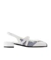 Carel Paris 20mm Sling Back Checked Flat Pumps In Multi
