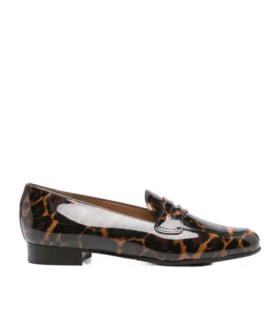 Carel Paris 2100 Leopard-print Penny Loafers