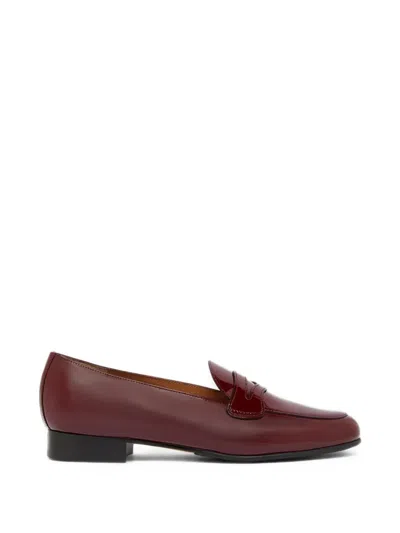 Carel Paris 2100 Patent Leather Loafers In Burgundy