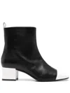 Carel Paris Leather Estime Ankle Boots 42 In 黑色