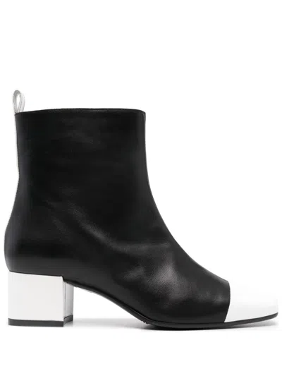 Carel Paris Leather Estime Ankle Boots 42 In Black