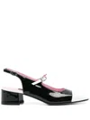 Carel Paris Patent Leather Slingback Pumps In Black