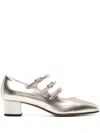 Carel Paris Kina 40mm Metallic Leather Pumps In Gold