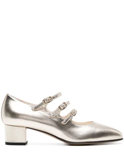 CAREL PARIS 40MM KINA METALLIC LEATHER PUMPS