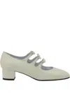 Carel Paris Kinette Leather Mary Jane Pumps In Weiss