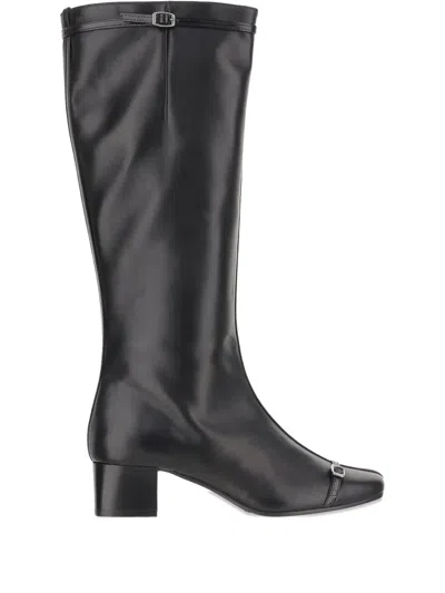 Carel Paris 40mm Starter Leather Boots In Black