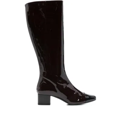 Carel Paris 45mm Malaga Leather Knee-high Boots In Brown