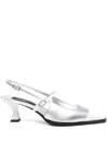 Carel Paris Oceano Ballet Flats In Silver