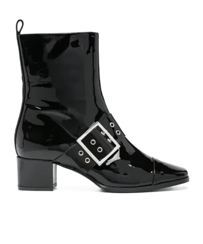 Carel Paris 50mm Decorative-buckle Ankle Boots In Black