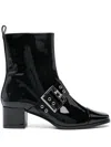Carel Paris 50mm Decorative-buckle Ankle Boots In Black