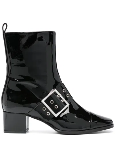 CAREL PARIS 50MM ROCK BOOTS - WOMEN'S - CALF LEATHER/PATENT LEATHER/RUBBER
