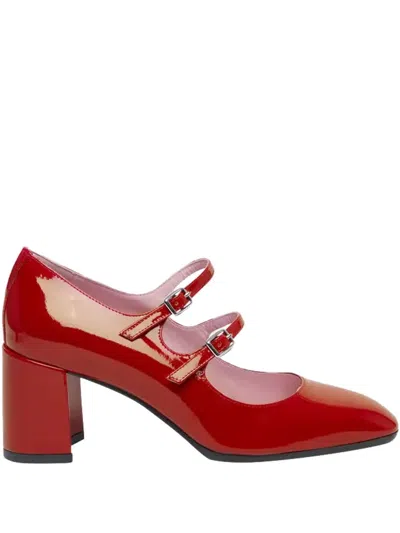 Carel Paris Alice 65 Mary-jane Pumps In Patent Leather In Red