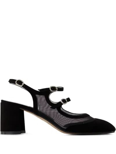 CAREL PARIS 60MM BANANIGHT BUCKLE-EMBELLISHED MESH PUMPS