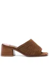 Carel Paris 60mm Suede Mules In Brown