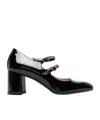 Carel Paris 70mm Double-buckle Pumps In Black