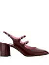 Carel Paris 70mm Patent Leather Buckle Pumps