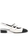 Carel Paris Abricot 35 Leather Slingback Pumps In White