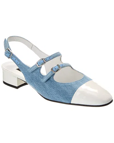 Carel Paris Abricot Denim & Patent Pump