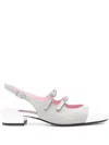 Carel Paris Patent Leather Slingback In Gray