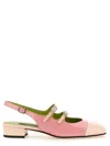 Carel Paris 'abricot' Pink Slingback Mary Janes With Contrasting Toe