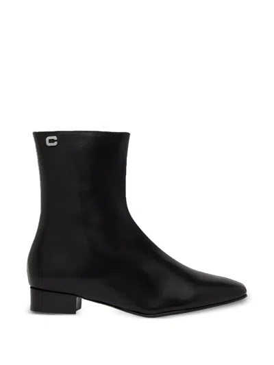 Carel Paris Aiglon Leather Ankle Boots In Black