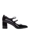 Carel Paris Elegant High-heeled Mary Jane With Adjustable Straps In Black