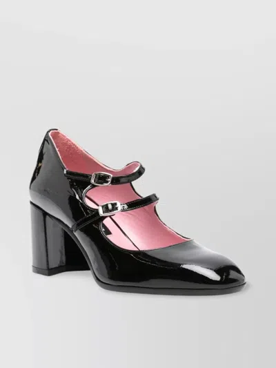 Carel Paris Alice Block Heel Double Strap Pumps