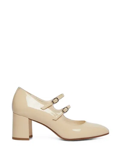 Carel Paris Alice Double-strap Patent Calf-leather Pumps In Neutral