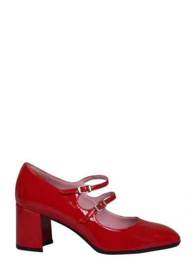 Carel Paris Alice Mary Jane Pumps In Red