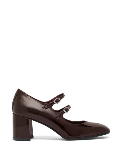 Carel Paris Alice Patent Calf Leather Pumps In Brown