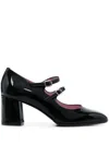 Carel Paris Elegant High-heeled Mary Jane With Adjustable Straps In Black