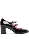 Carel Paris Elegant High-heeled Mary Jane With Adjustable Straps In Black