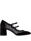 Carel Paris Alicenight Double-buckle Pumps In Black