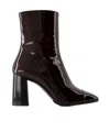 Carel Paris Patent Letaher Ankle Boots With Heel 8,5cm In Black