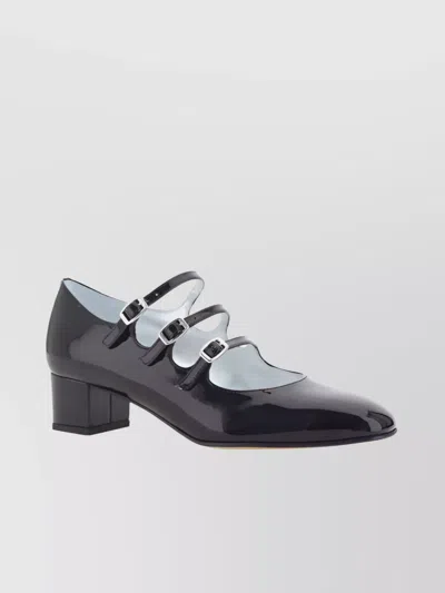 Carel Paris Almond Toe Block Heel Pumps In Black