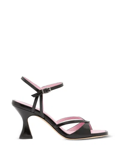 Carel Paris Apollo Patent Leather Sandals In Black