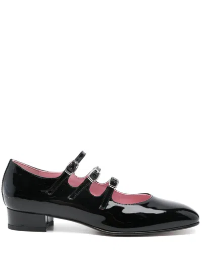 Carel Paris Ariana Black Patent Leather Ballet Shoes