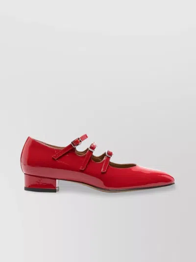 CAREL PARIS ARIANA PATENT LEATHER BALLETS WITH CROSSED BANDS