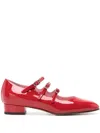 Carel Paris Ariana Patent Leather Ballets With Crossed Bands